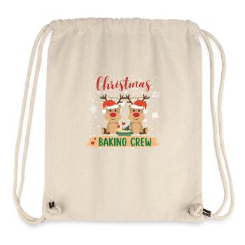 christmas baking crew - süße Weihnachtsrentiere - Stanley/Stella recycelter Gym Bag - Naturweiß - Vorne