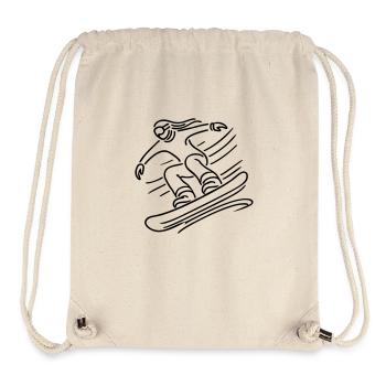 Snowboarder Snowboard - Stanley/Stella recycelter Gym Bag - Naturweiß - Vorne