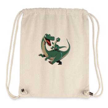 Diplodocus mother and child frolic - Stanley/Stella Recycled Gym Bag - natural - Front