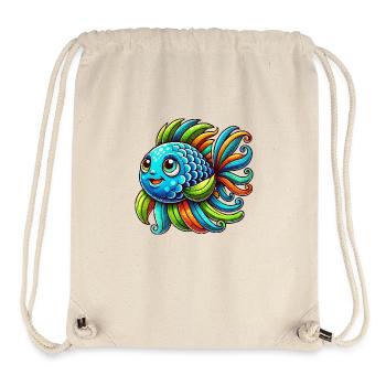 Bande dessinée de poisson - Sac à cordon recyclé Stanley/Stella - blanc naturel - Devant