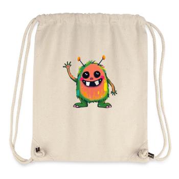 Colorful Monster Art - Cute & Playful Character - Stanley/Stella Recycled Gym Bag - natural - Front