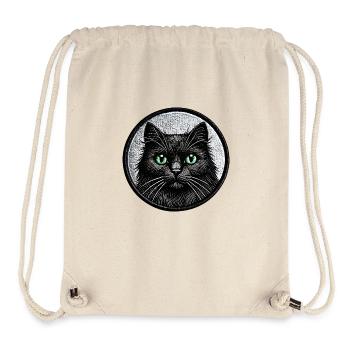 Mysterious black cat motif – unique graphics - Stanley/Stella Recycled Gym Bag - natural - Front
