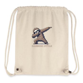 Sloth Dabbing - Stanley/Stella Recycled Gym Bag - natural - Front