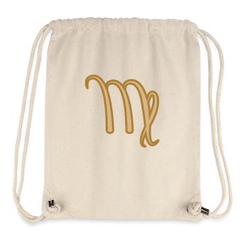 Virgo Zodiac Symbol Two Tone Golden - Stanley/Stella Recycled Gym Bag - natural - Front