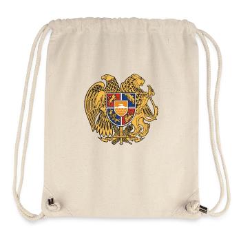 emblème Arménie - Sac à cordon recyclé Stanley/Stella - blanc naturel - Devant