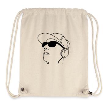 Mitch head, sunglasses, headphones, face - Stanley/Stella Recycled Gym Bag - natural - Front