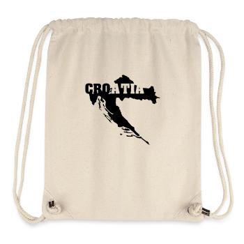 Croatie (ID: 002004) - Sac à cordon recyclé Stanley/Stella - blanc naturel - Devant