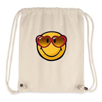 Smiley heart glasses - Stanley/Stella recycelter Gym Bag - Naturweiß - Vorne