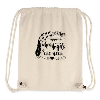 Feathers appear when angels are near - Stanley/Stella Recycled Gym Bag - natural - Front