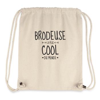 Stickerei / Stickerin / sticken / Nadel - Stanley/Stella recycelter Gym Bag - Naturweiß - Vorne
