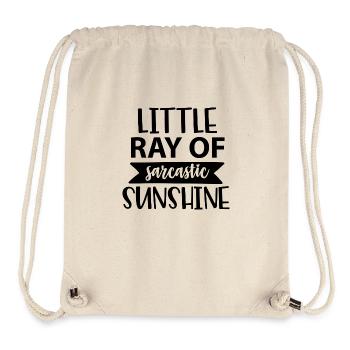 little ray of sarcastic sunshine - Stanley/Stella Recycled Gym Bag - natural - Front