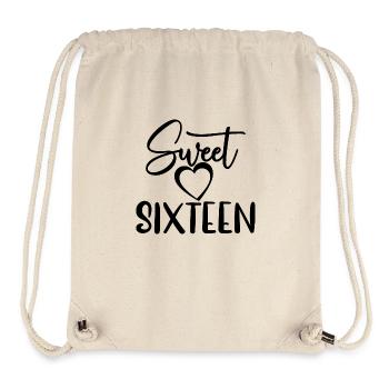 Sweet Sixteen Mignon cadeau de 16 ans - Sac à cordon recyclé Stanley/Stella - blanc naturel - Devant
