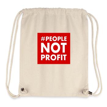 People not profit - Stanley/Stella recycelter Gym Bag - Naturweiß - Vorne