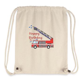 Fire engine Happy Birthday - Stanley/Stella Recycled Gym Bag - natural - Front