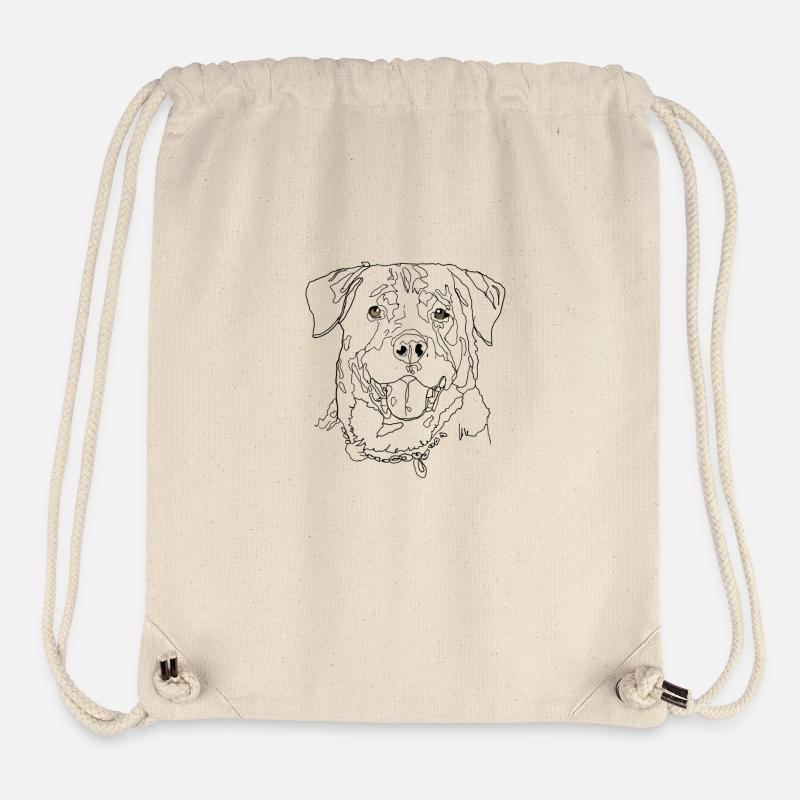 Rottweiler - Sac à cordon recyclé Stanley/Stella - blanc naturel