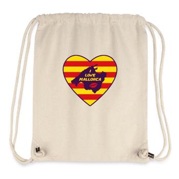 I Love Mallorca in den Farben der Islas Baleares - Stanley/Stella recycelter Gym Bag - Naturweiß - Vorne