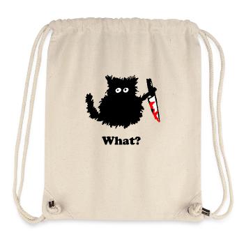 Murder Kitten - Stanley/Stella Recycled Gym Bag - natural - Front