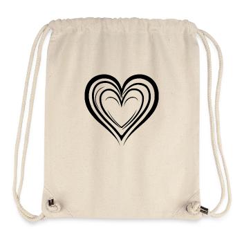 Heart - Stanley/Stella Recycled Gym Bag - natural - Front