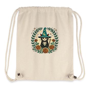 Wizard Kitty Cat - Stanley/Stella Recycled Gym Bag - natural - Front