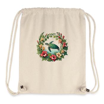 Sea Turtle - Stanley/Stella Recycled Gym Bag - natural - Front
