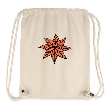 Kleines Stern Blatt Braun Hübsch Herbst Blättchen - Stanley/Stella recycelter Gym Bag - Naturweiß - Vorne