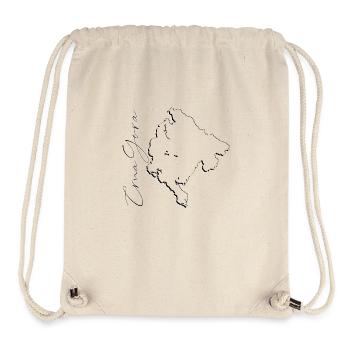 Montenegro Landkarte als Umriss ME - Stanley/Stella recycelter Gym Bag - Naturweiß - Vorne