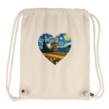 Holland Kunst Windmühle und Tulpen VG - Stanley/Stella recycelter Gym Bag - Naturweiß - Vorne