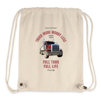 Camion plus d’inquiétude moins Design - Sac à cordon recyclé Stanley/Stella - blanc naturel - Devant