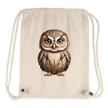 Young brown owl - Stanley/Stella Recycled Gym Bag - natural - Front