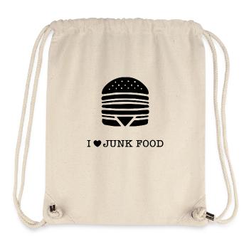 I love junk food / I love junk food - Stanley/Stella Recycled Gym Bag - natural - Front