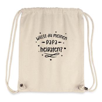 Willst du Papa heiraten? Heiratsantrag mit Kind! - Stanley/Stella recycelter Gym Bag - Naturweiß - Vorne
