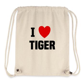 Ich liebe Tiger - Stanley/Stella recycelter Gym Bag - Naturweiß - Vorne