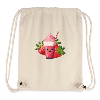 Shake à la fraise - Sac à cordon recyclé Stanley/Stella - blanc naturel - Devant