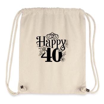 40. Geburtstag - Stanley/Stella recycelter Gym Bag - Naturweiß - Vorne