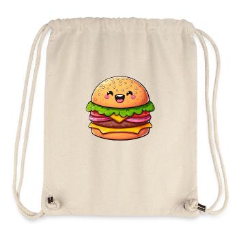 Délice de burger kawaii - Sac à cordon recyclé Stanley/Stella - blanc naturel - Devant