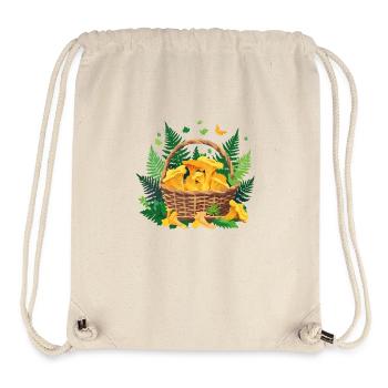Pilzkorb Pfifferlinge - Stanley/Stella recycelter Gym Bag - Naturweiß - Vorne