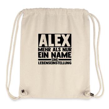 Alexander Alexandra Alexa Alex - Stanley/Stella recycelter Gym Bag - Naturweiß - Vorne