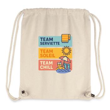 Outfit été : Team Serviette Team Soleil Team Chill - Sac à cordon recyclé Stanley/Stella - blanc naturel - Devant