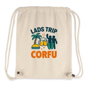 Lads Trip Corfu Holiday Shirt - Stanley/Stella Recycled Gym Bag - natural - Front