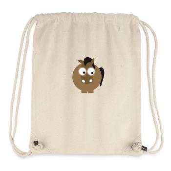 Pferd - Stanley/Stella recycelter Gym Bag - Naturweiß - Vorne