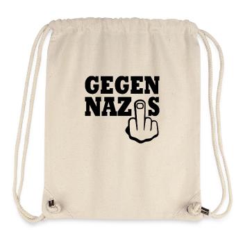 Gegen nazis Mittelfinger - Stanley/Stella recycelter Gym Bag - Naturweiß - Vorne