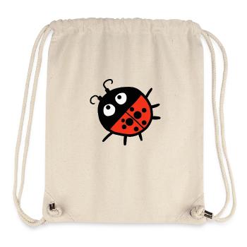 Scarabée porte-bonheur - Sac à cordon recyclé Stanley/Stella - blanc naturel - Devant