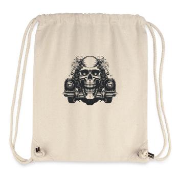 Auto Oldtimer Totenkopf Oldschool Schrauber Car - Stanley/Stella recycelter Gym Bag - Naturweiß - Vorne