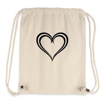 Herz - Stanley/Stella recycelter Gym Bag - Naturweiß - Vorne