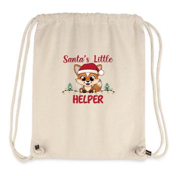 Cute Christmas Animal - Santa’s Little Helper - Stanley/Stella Recycled Gym Bag - natural - Front