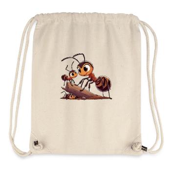 Ant mother playing with children - Stanley/Stella Recycled Gym Bag - natural - Front