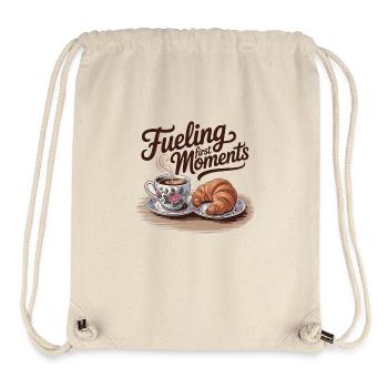 Fueling First Moments – Coffee & Croissant - Stanley/Stella Recycled Gym Bag - natural - Front