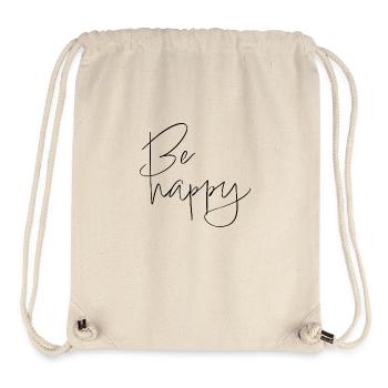 Be happy - Stanley/Stella Recycled Gym Bag - natural - Front