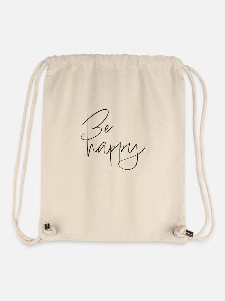 Be happy - Stanley/Stella Recycled Gym Bag - natural