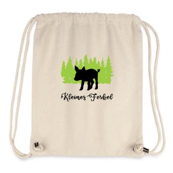 "Kleines Ferkel: Niedliche Verspieltheit" - Stanley/Stella recycelter Gym Bag - Naturweiß - Vorne